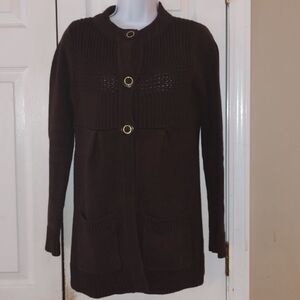 Michael Michael Kors brown button down cardigan sweater  Sz XS